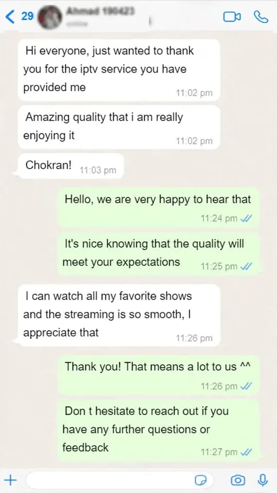 Customer WhatsApp conversation 1