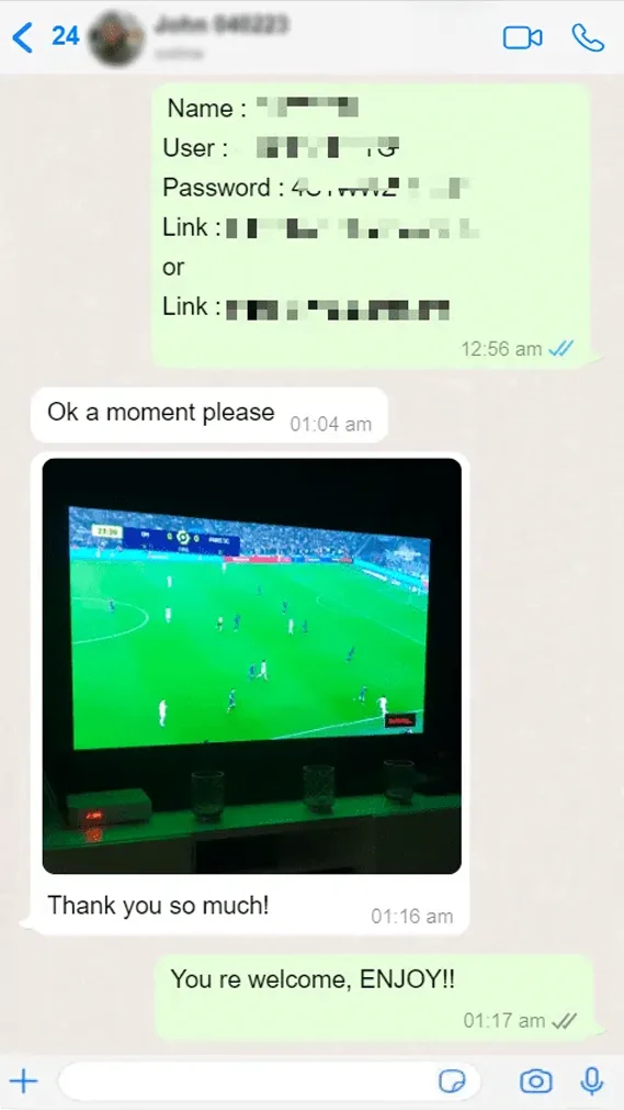 Customer WhatsApp conversation 3