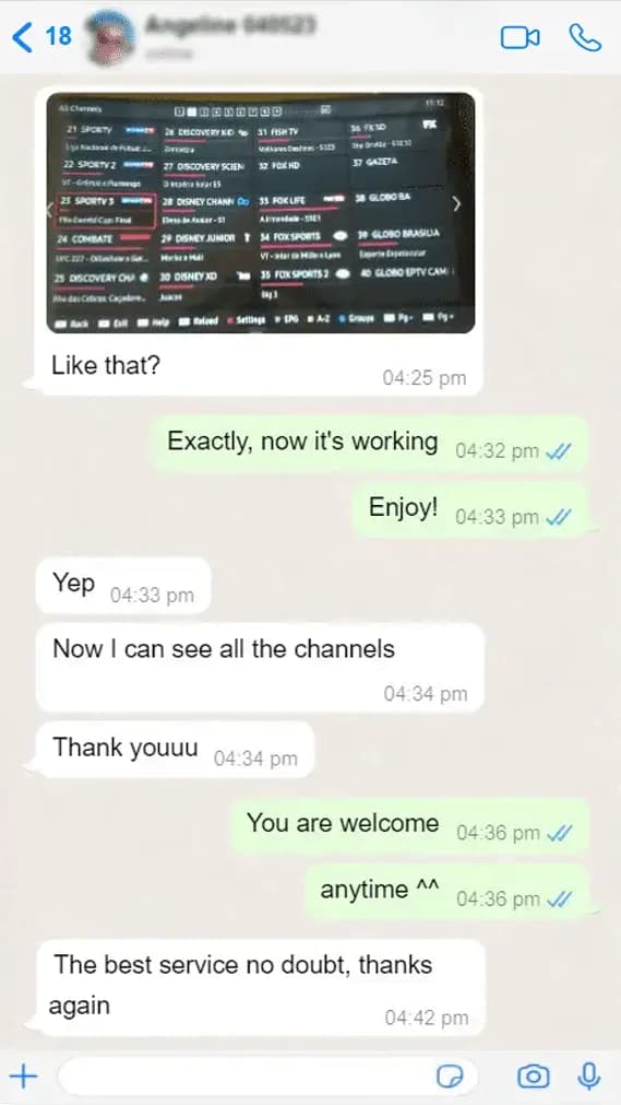 Customer WhatsApp conversation 4