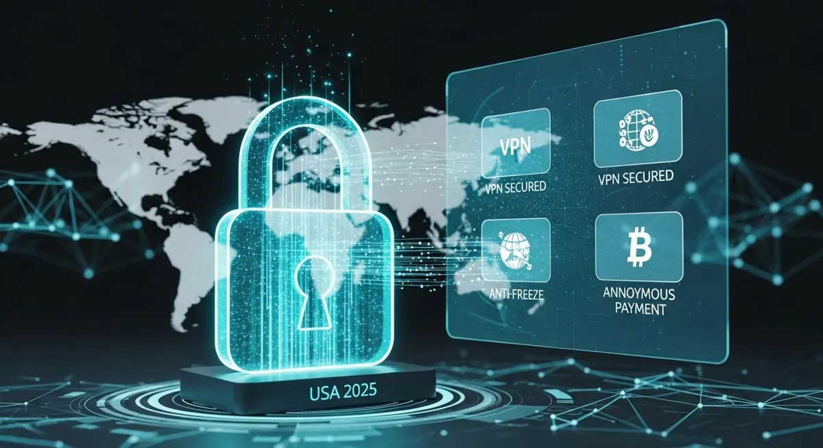 A conceptual illustration of a secure VPN connection for global IPTV streaming, showcasing security tips for the best IPTV subscription USA in 2026.